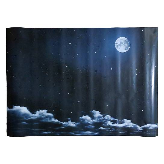 Carta Sfondo per Presepe, Cielo Notturno con Luna, Fondale Cielo Notte per Presepe Linea Bertoni, 50 x 70 Cm