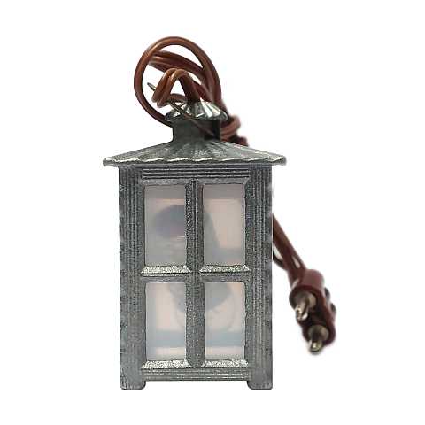 Lanterna Luce Bianca per Lampione di Presepe, 3,5 V, Metallo, Grigio, 4 x 3 x 3 Cm