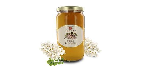 Miele Europeo di Acacia, 12 Vasetti da 1 kg (Tot. 12 kg)
