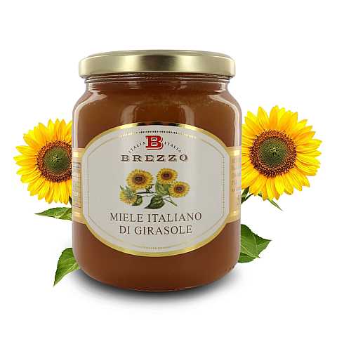 Miele Italiano di Girasole, 12 Vasetti da 500 Grammi (Tot. 6 kg)
