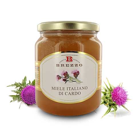 Miele Italiano di Cardo, 12 Vasetti da 500 Grammi (Tot. 6 kg)