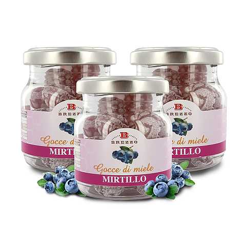 Caramelle Al Mirtillo, Linea Le Gocce Di Miele, 100 Grammi