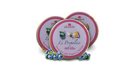 Pasticche Alla Propoli E Mirtillo, Caramelle Linea Le Propolose, 35 Grammi