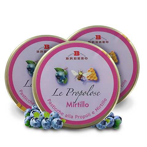 Pasticche Alla Propoli E Mirtillo, Caramelle Linea Le Propolose, 35 Grammi
