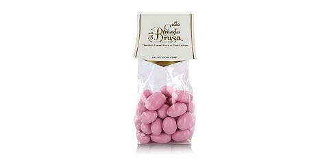 Confetti con mandorla tostata ricoperta di cioccolato bianco al gusto fragola, rosa - Linea I Fruttosi - 155 g
