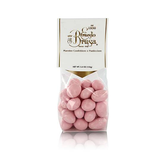 Confetti con mandorla tostata ricoperta di cioccolato bianco al gusto pompelmo, rosa - Linea I Fruttosi - 155 g