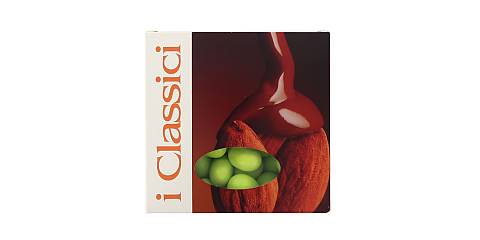 Confetti con mandorla tostata ricoperta di cioccolato al latte, verdi - Linea I Classici - 500 g