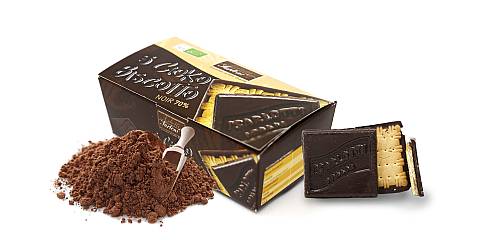 Biscotto al cioccolato fondente al 70%, Ciokobiscotto, 20g, 5 biscotti per pacchetto