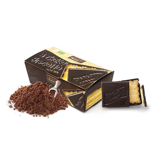 Biscotto al cioccolato fondente al 70%, Ciokobiscotto, 20g, 5 biscotti per pacchetto