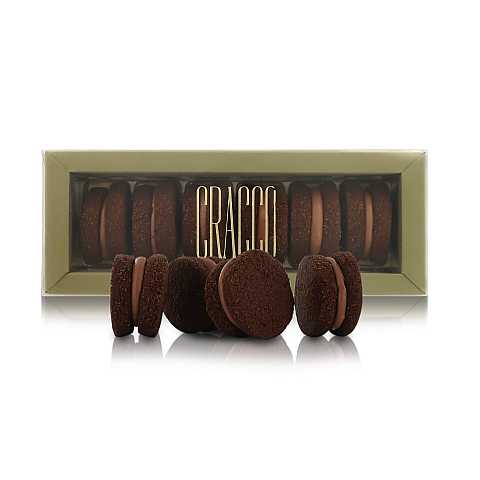 Baci di Cracco al Cioccolato, Rivisitazione dei Biscotti Baci di Dama, 6 Biscotti al Cioccolato, Peso Netto Tot.: 170 Grammi