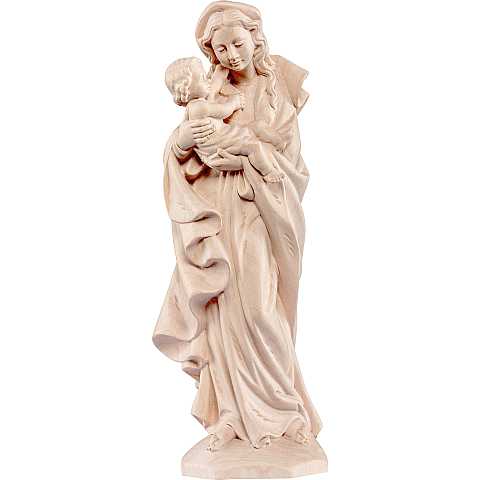 Statua della Madonna Germania da 40 cm in legno naturale - Demetz Deur