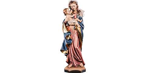 Statua della Madonna Germania da 60 cm in legno dipinto a mano con colori a olio - Demetz Deur