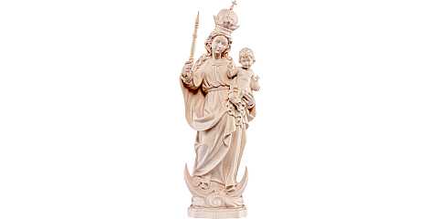 Statua della Madonna Bavarese da 20 cm in legno naturale - Demetz Deur
