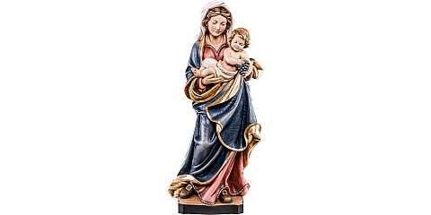 Statua della Madonna dell'uva da 20 cm in legno dipinto con colori a olio - Demetz Deur