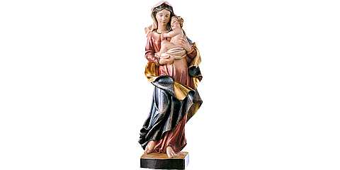 Statua della Madonna dei nomadi da circa 22 cm in legno dipinto con colori a olio - Demetz Deur