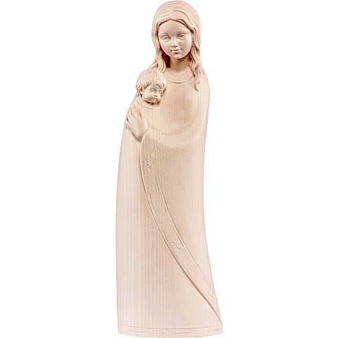 Statua della Madonna Jasmine in legno naturale, linea da 15 cm, Madonne stile moderno - Demetz Deur
