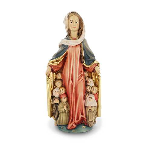 Statua della Madonna della Misericordia in legno dipinto a mano, linea da 20 cm, Madonne Stile Gotico - Demetz Deur