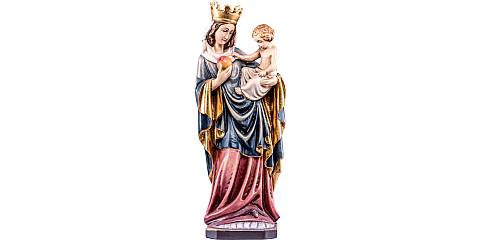 Statua della Madonna di Bressanone in legno dipinto a mano, linea da 35 cm, Madonne Gotiche - Demetz Deur