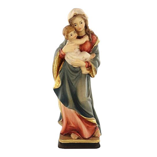 Statua della Madonna Tirolese in legno dipinto a mano, linea da 10 cm - Demetz Deur