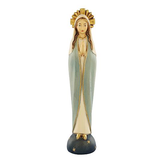 Statua della Madonna stilizzata, linea da 15 cm, in legno dipinto a mano - Demetz Deur