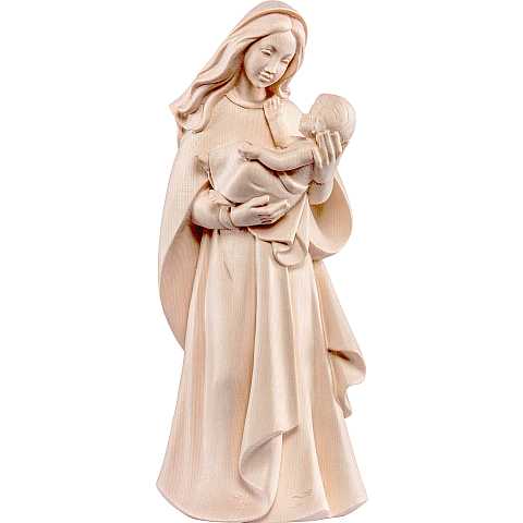 Statua della Madonna Madre della Gioventù, linea da 25 cm, in legno naturale - Demetz Deur