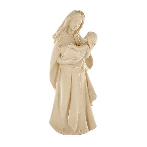Statua della Madonna Madre della Gioventù, linea da 30 cm, in legno naturale - Demetz Deur