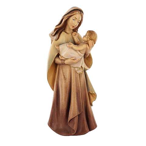 Statua della Madonna Madre della Gioventù, linea da 20 cm, in legno dipinto a mano - Demetz Deur