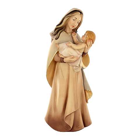 Statua della Madonna Madre della Gioventù, linea da 30 cm, in legno dipinto a mano - Demetz Deur