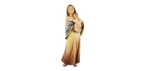 Statua della Madonna Ferruzzi, linea da 30 cm, in legno dipinto a mano - Demetz Deur