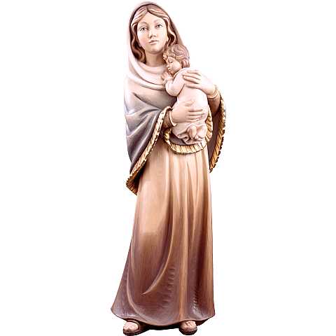 Statua della Madonna Ferruzzi, linea da 30 cm, in legno naturale - Demetz Deur
