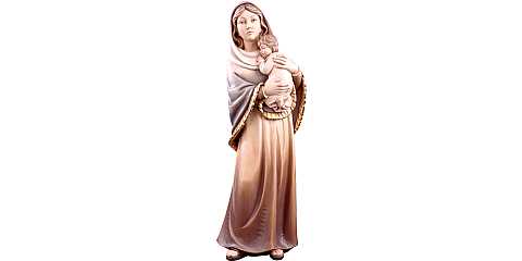 Statua della Madonna Ferruzzi, linea da 60 cm, in legno di tiglio dipinto a mano - Demetz Deur