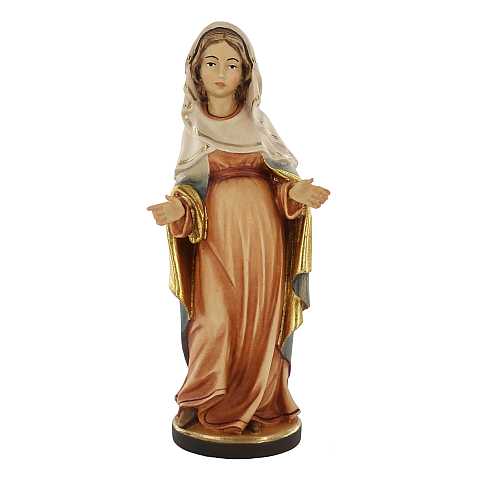 Statua della Madonna incinta in legno dipinto a mano, linea da 15 cm - Demetz Deur