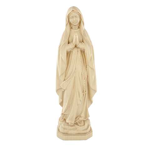 Statua della Madonna di Fátima in legno naturale, linea da 20 cm - Demetz Deur