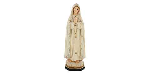 Statua della Madonna di Fátima in legno dipinto a mano, linea da 20 cm - Demetz Deur