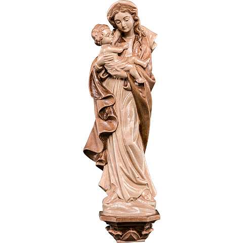 Statua della Madonna Germania d'appendere, in legno, 3 toni di marrone, linea da 30 cm - Demetz Deur