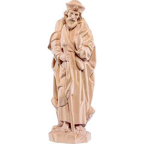 Statua di San Giacobbe in Legno, Rifinitura Naturale, Altezza 60 Cm Circa - Demetz Deur