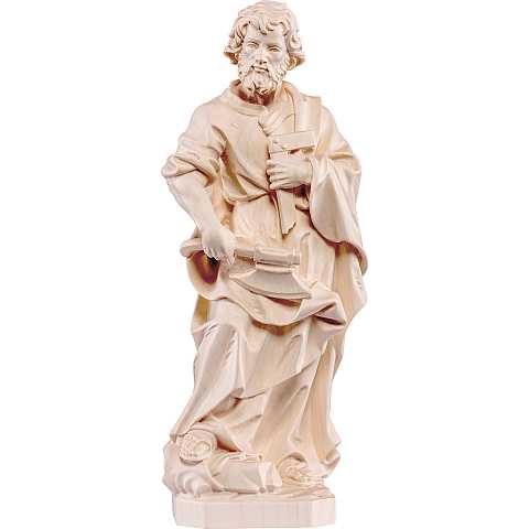 Statua di San Giuseppe artigiano in legno naturale, linea da 25 cm - Demetz Deur
