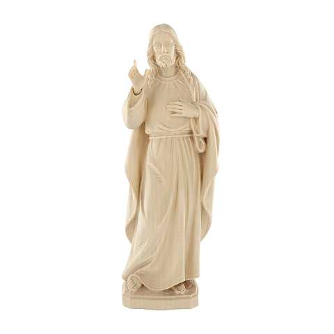 Statua di Gesù in stile classico, in legno naturale, linea da 20 cm - Demetz Deur