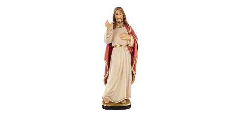 Statua di Gesù in stile classico, in legno dipinto a mano, linea da 10 cm - Demetz Deur
