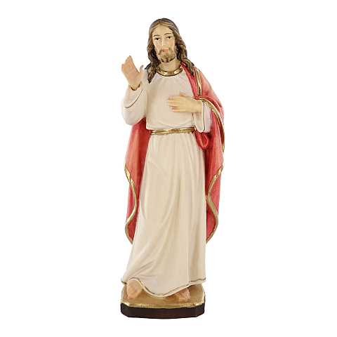 Statua di Gesù in stile classico in legno dipinto a mano, linea da 15 cm - Demetz Deur