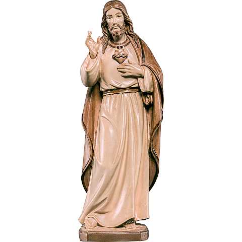 Statua di Gesù in stile classico in legno dipinto a mano, linea da 15 cm - Demetz Deur