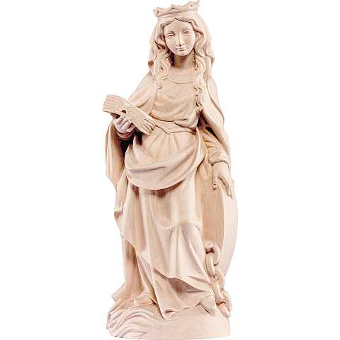 Statua di Santa Cristina in Legno, Rifinitura Naturale, Altezza 60 Cm Circa - Demetz Deur
