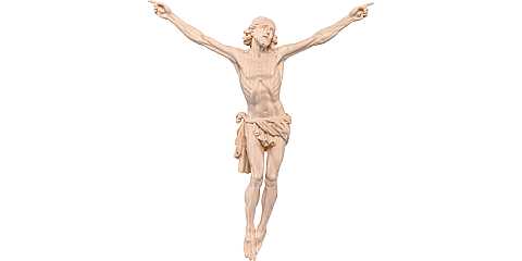 Statua Corpo di Gesù, Cristo della Passione Scolpito da Appendere a Crocifisso, Legno Naturale, Altezza: 11 Cm Circa - Demetz Deur