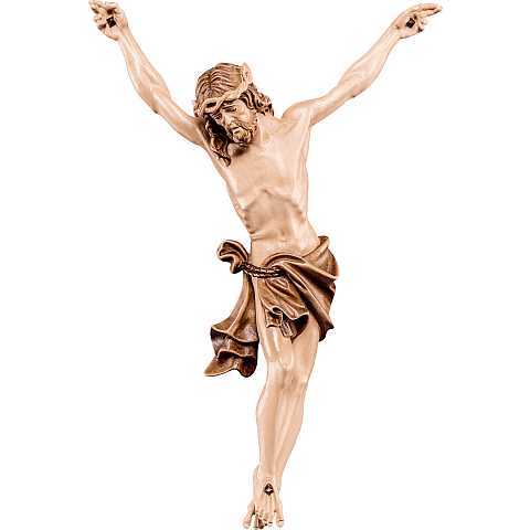 Corpo del Cristo delle Alpi per Crocifisso, Legno in 3 Toni di Marrone, Altezza: 15 Cm Circa - Demetz Deur