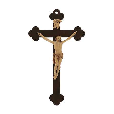 Statua Corpo di Gesù, Cristo della Passione Scolpito da Appendere a Crocifisso, Legno Dipinto a Mano, Altezza: 42 Cm Circa - Demetz Deur