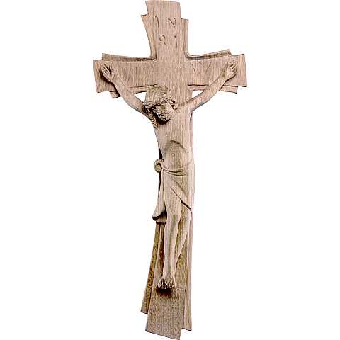 Crocifisso Sinai rovere - Demetz - Deur - Statua in legno dipinta a mano. Altezza pari a 60 cm.