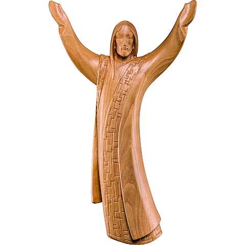 Resurezione d'appendere ciliegio - Demetz - Deur - Statua in legno dipinta a mano. Altezza pari a 40 cm.