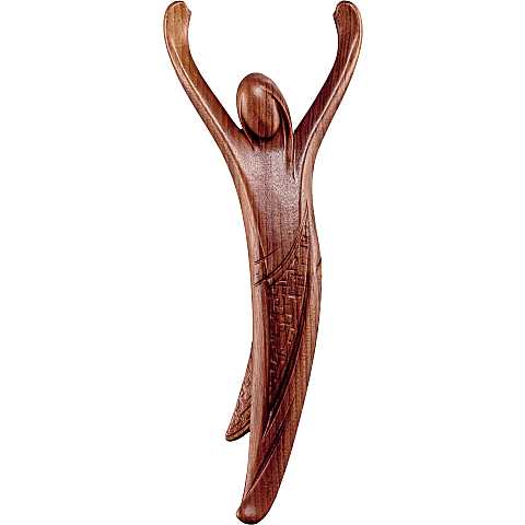 Corpo Cristo della Gioventù per Crocifisso, Corpo Gesù Stilizzato di Design, Legno 3 Toni di Marrone, Altezza Corpo Cristo: 40 Cm - Demetz Deur