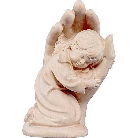 Statuetta della Mano Protettrice con Bambina, da Appoggio, Legno Naturale, Lunghezza 7 Cm - Demetz Deur