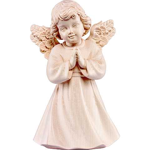 Statuina dell'angioletto che prega, linea da 20 cm, in legno naturale, collezione Angeli Sissi - Demetz Deur